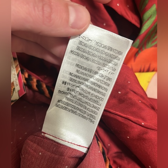 NWT FARM RIO X ANTHROPOLOGIE One Shoulder Printed Satin Jumpsuit - Picture 9 of 13